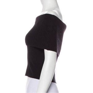 Alice+Olivia Off-the-Shoulder Crop Top